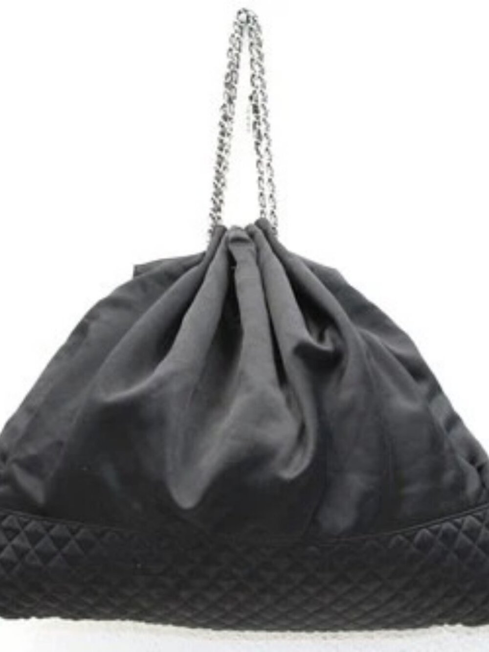 Chanel Chanel Quilted Jersey Large Fabric Melrose Cabas Bag - Black